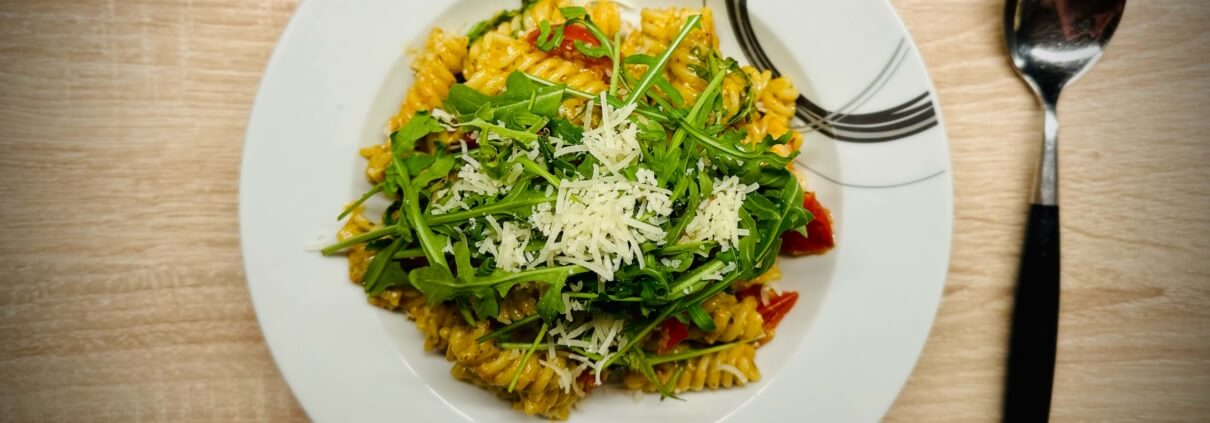 Fusilli mit Pesto Fusilli mit Pesto