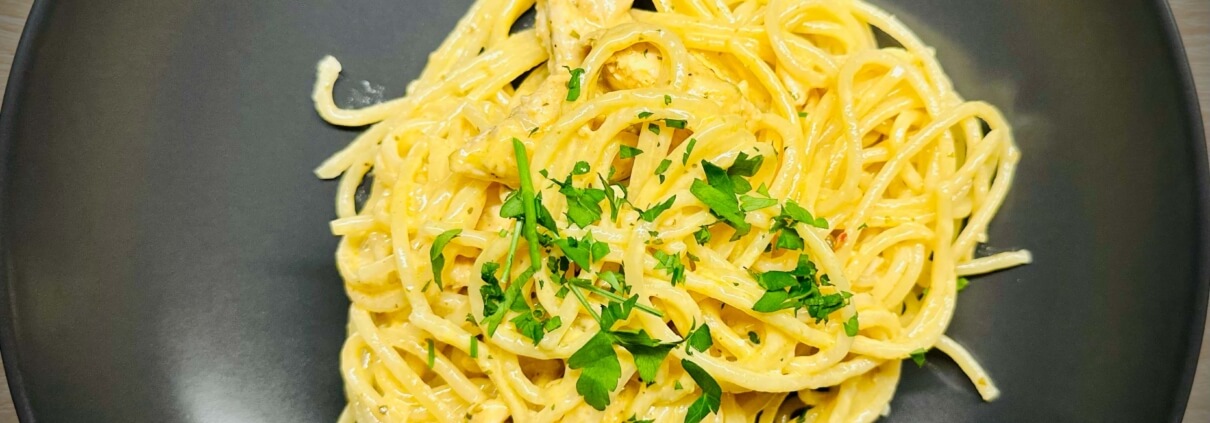 Spaghetti mit Zitronenhähnchen